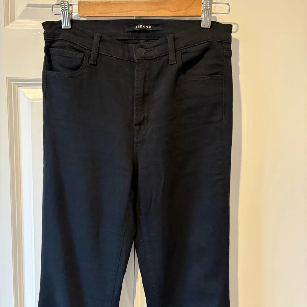 J Brand Maria High Rise Flare Jeans in Jet Black inseam 34 - Picture 6 of 14